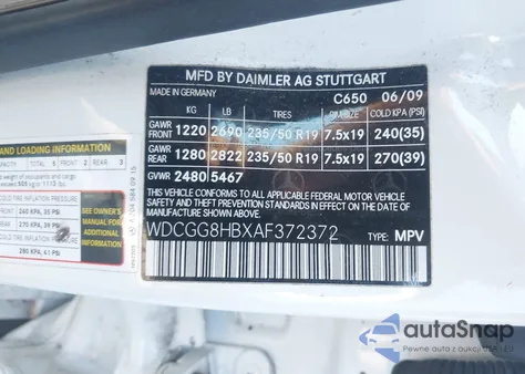 2010 Mercedes-Benz Glk 350 4Matic from USA, damaged, VIN WDCGG8HBXAF372372